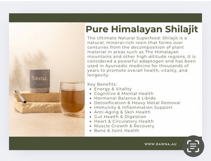 100% Pure Himalayan Shilajit Resin